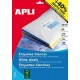 APLI ETIQUETAS BLANCO PARA INKJET, LÁSER Y FOTOCOPIADORAS / 30MM / CIRCULOS - 25 HOJAS-